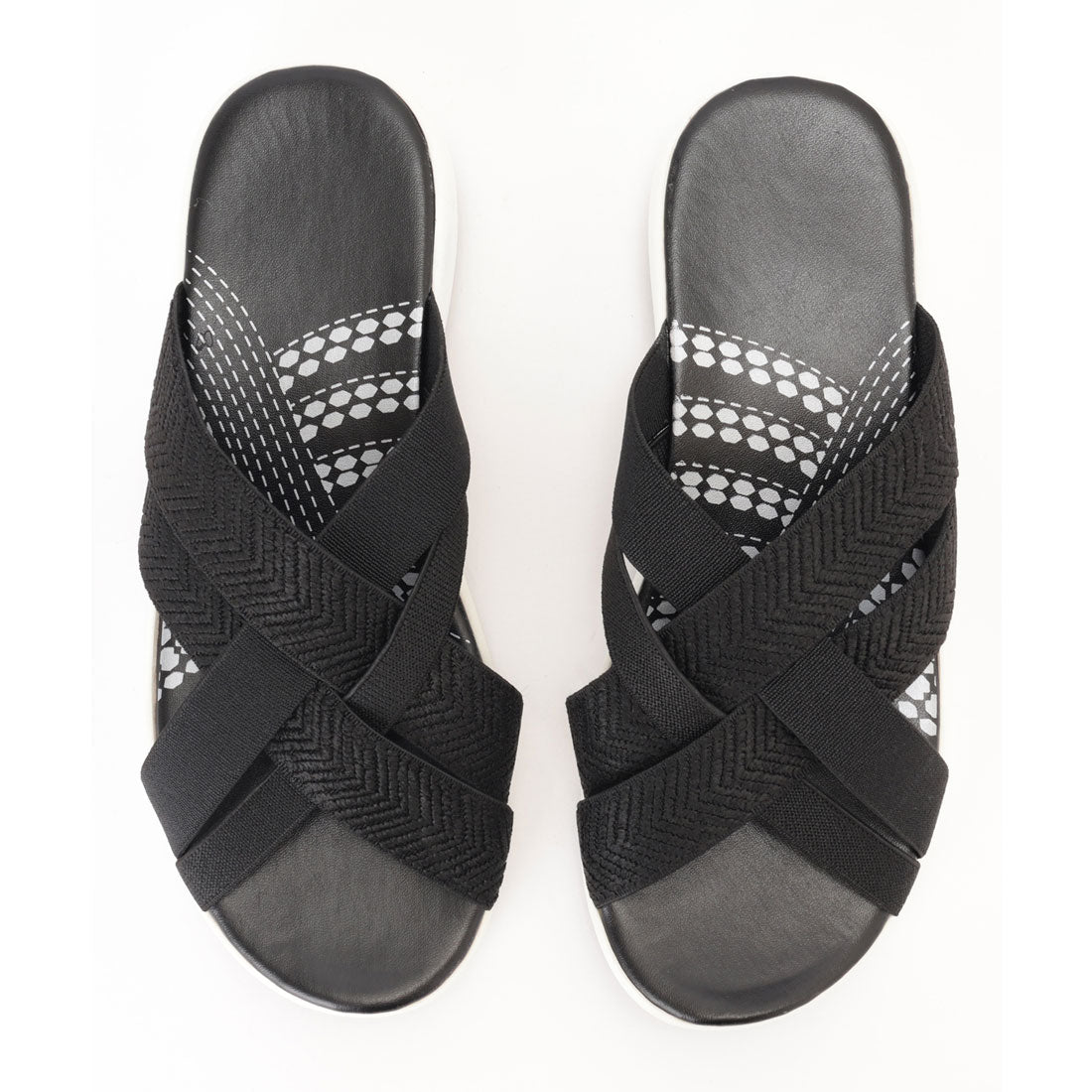 レースレディース Lace Ladies クロス ストラップ 厚底 スライド サンダル （ベージュ） ベージュ