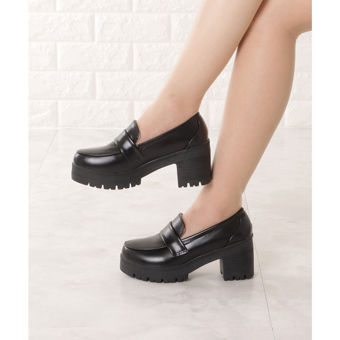 レースレディース Lace Ladies チャンキーヒールローファー