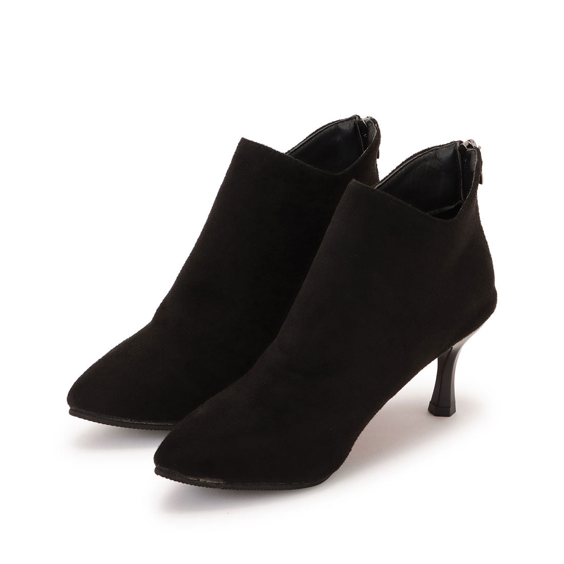 レースレディース Lace Ladies ハイヒールVカットブーティー,ブラック