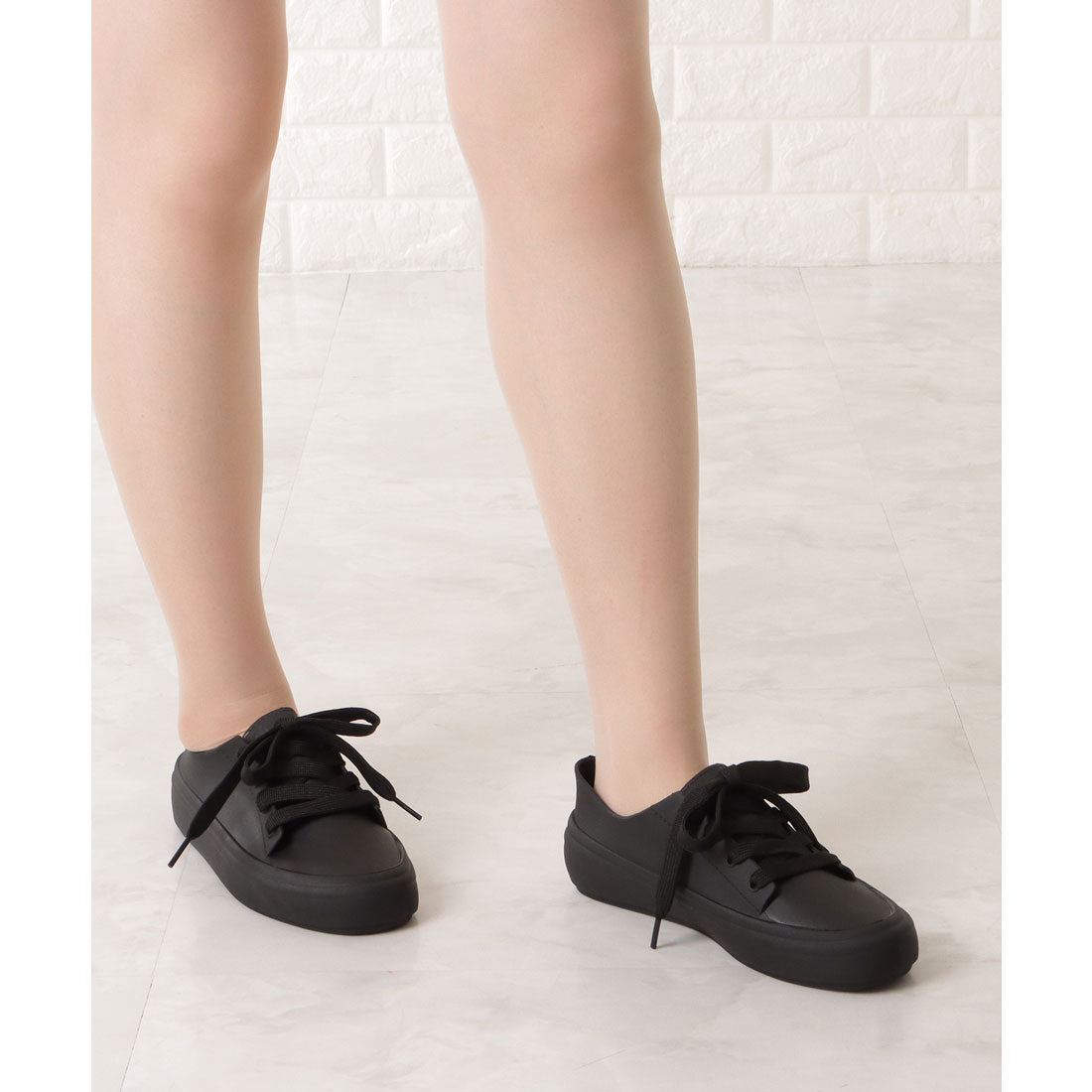 レースレディース Lace Ladies ベーシックスニーカーデザインレインシューズ