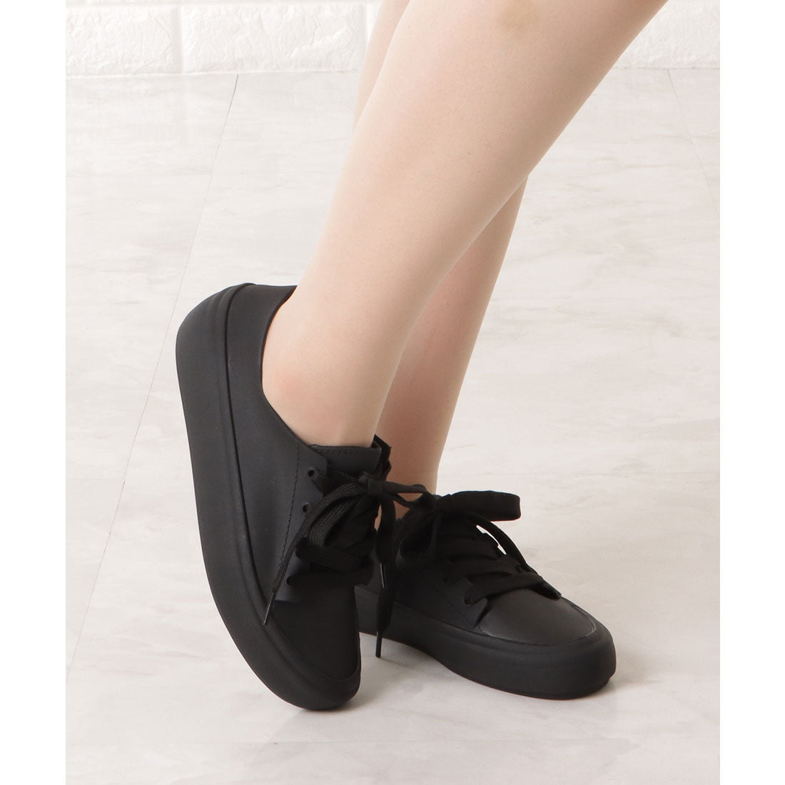 レースレディース Lace Ladies ベーシックスニーカーデザインレインシューズ