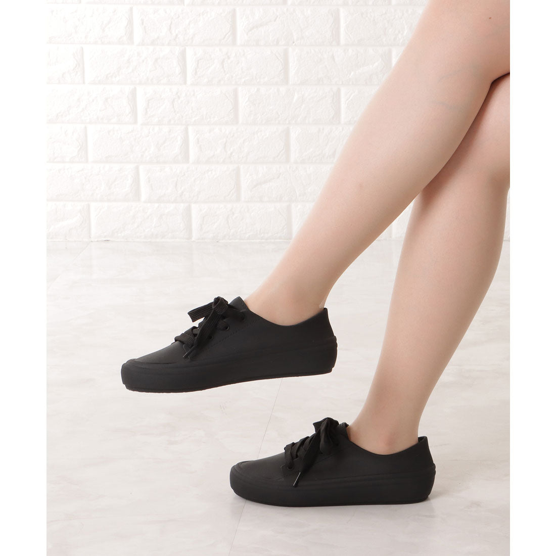 レースレディース Lace Ladies ベーシックスニーカーデザインレインシューズ