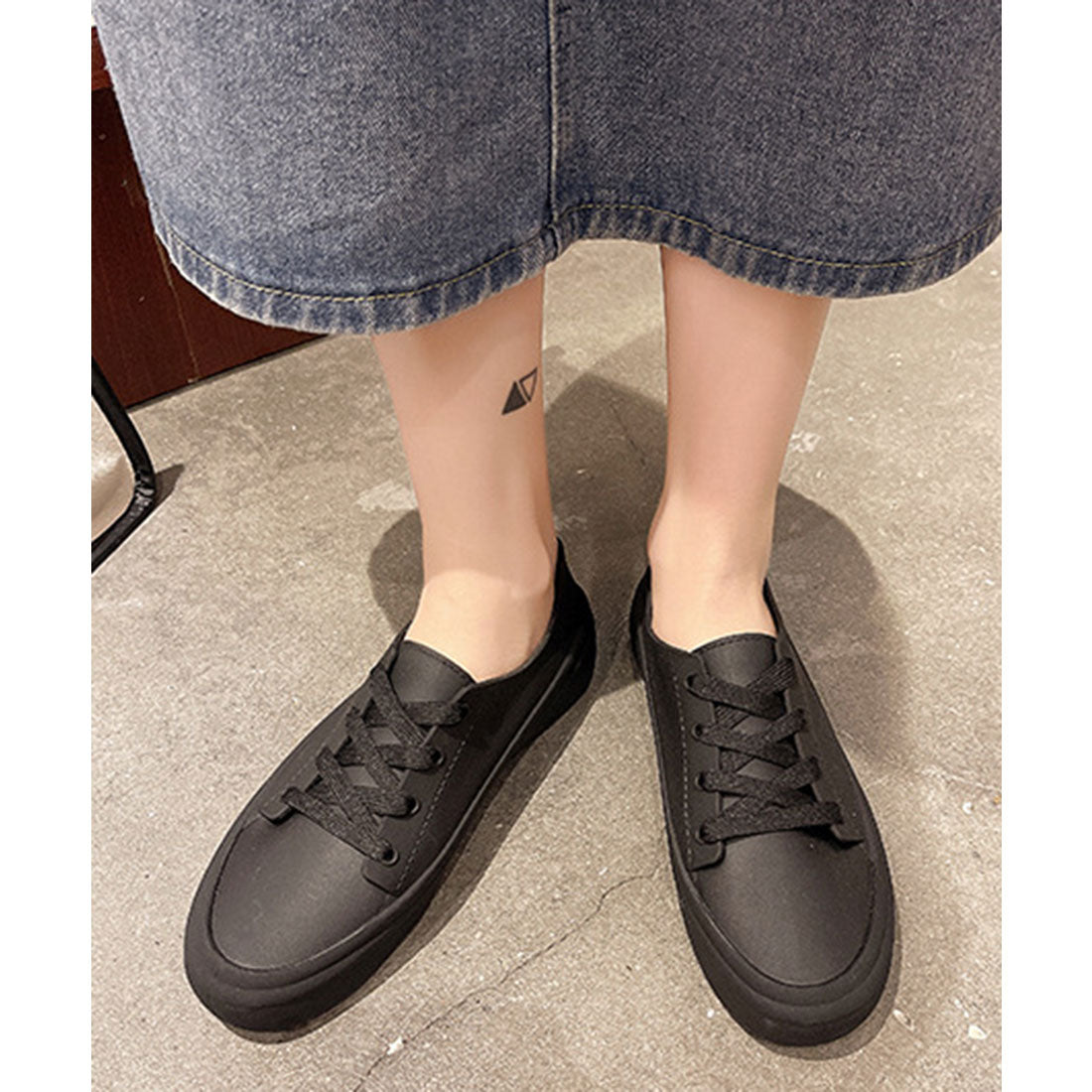 レースレディース Lace Ladies ベーシックスニーカーデザインレインシューズ