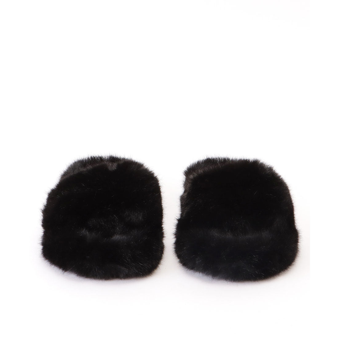 レースレディース Lace Ladies リッチ ファー カラー フラット スリッパ