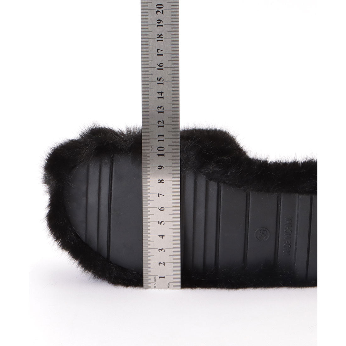 レースレディース Lace Ladies リッチ ファー カラー フラット スリッパ