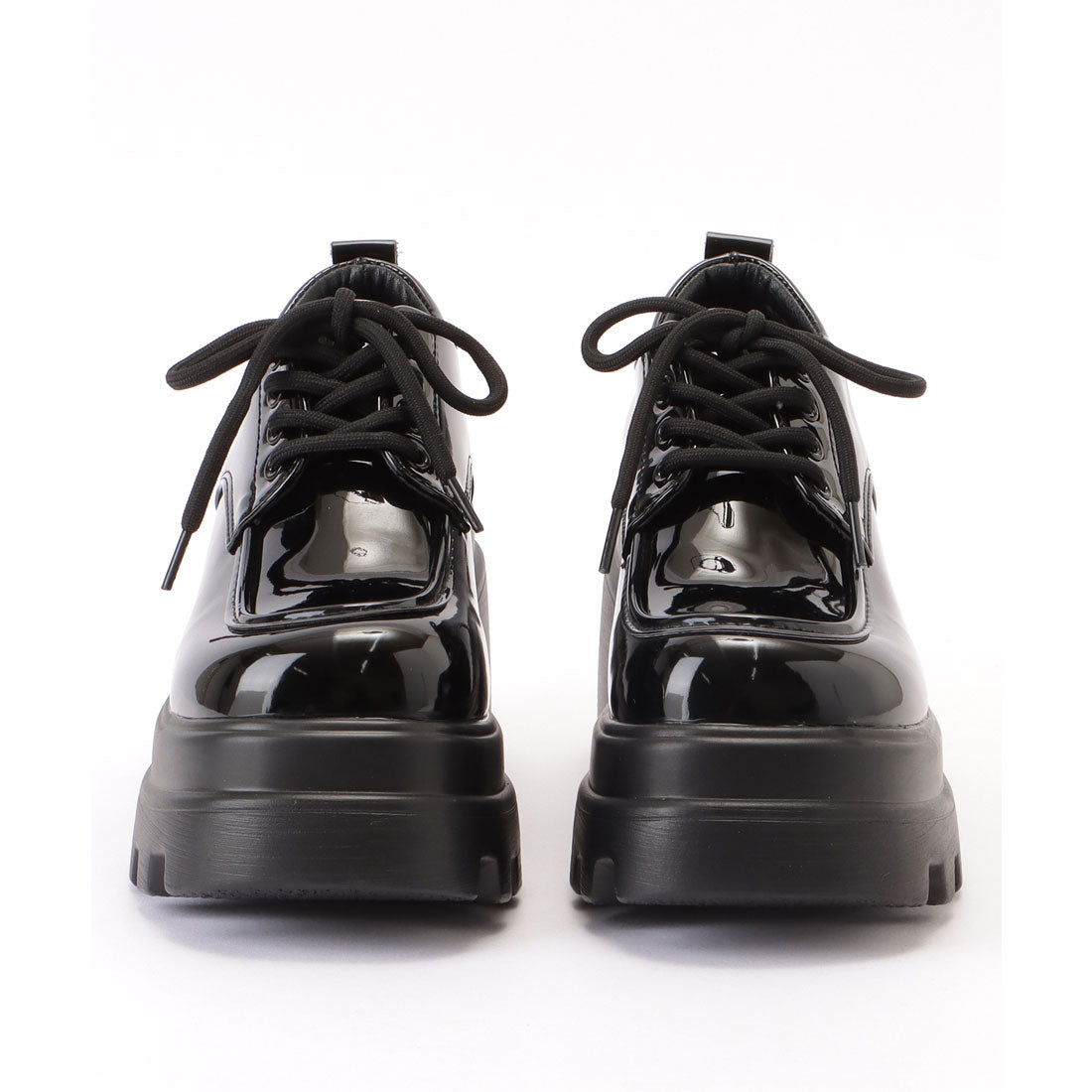 レースレディース Lace Ladies フェイクレザー 厚底 ストラップ ドレス シューズ （アイボリー） アイボリー