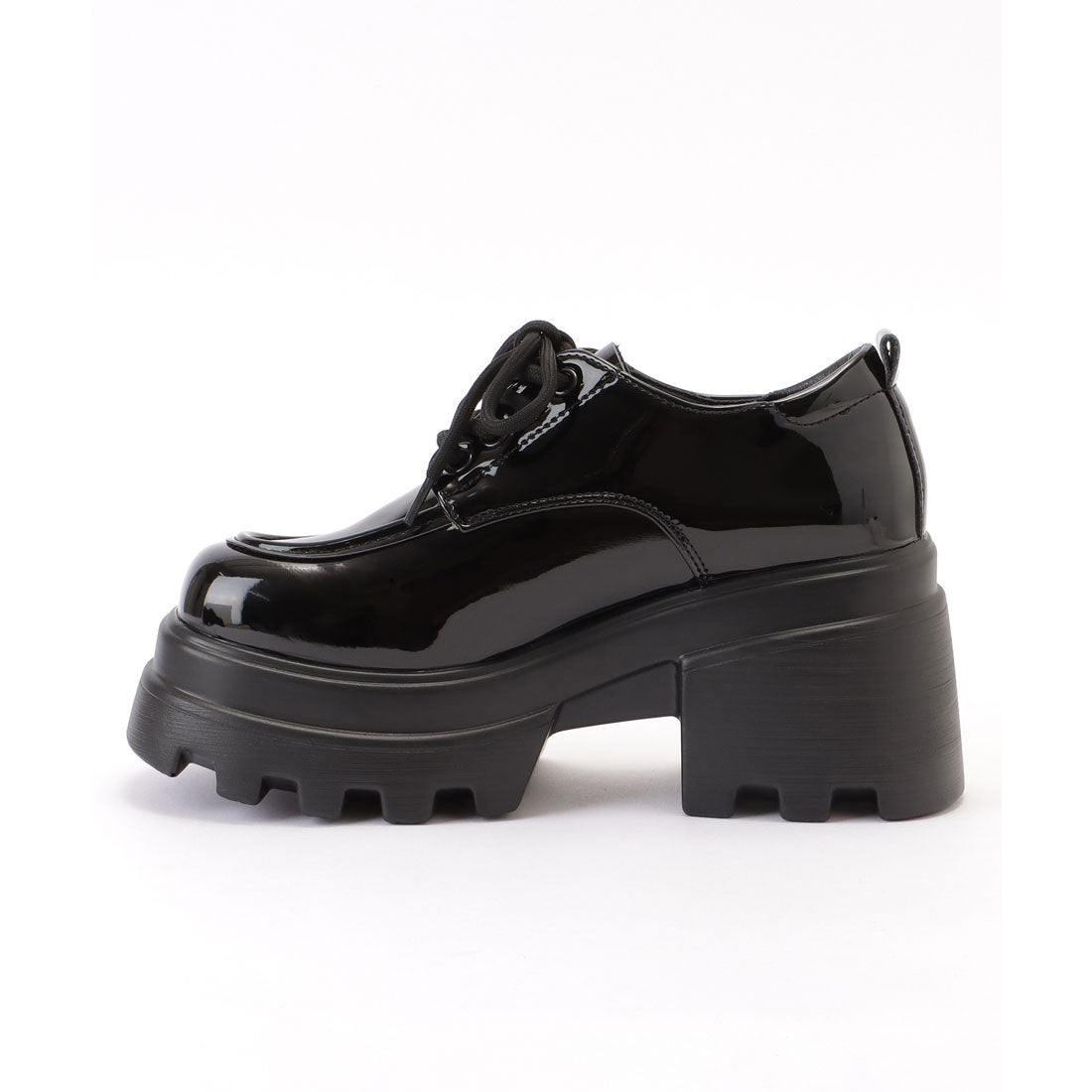 レースレディース Lace Ladies フェイクレザー 厚底 ストラップ ドレス シューズ （アイボリー） アイボリー