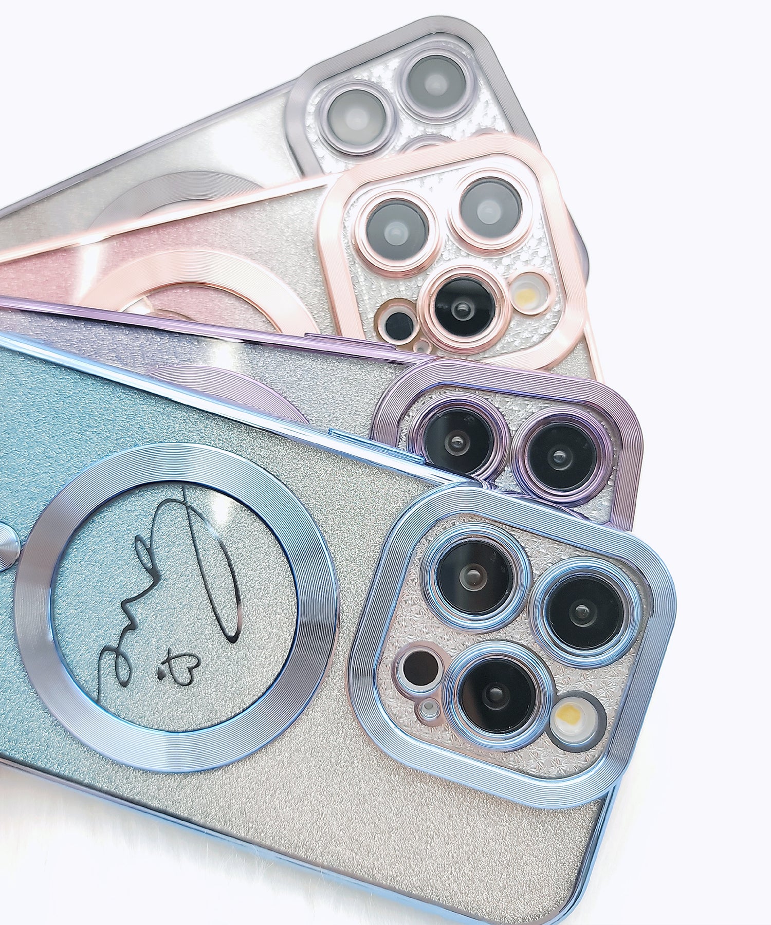 レースレディース Lace Ladies ラメグラデーションカラーiPhoneケース （ブラック） ブラック