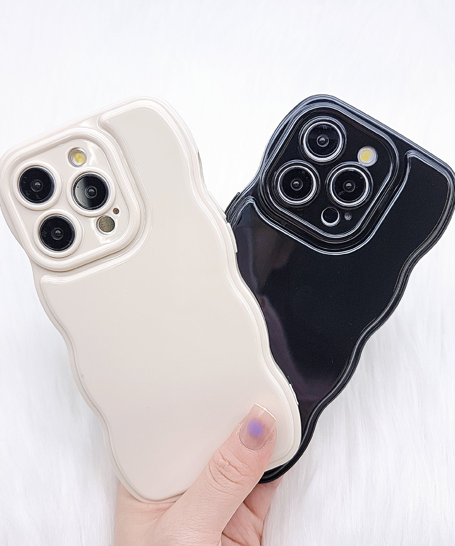 レースレディース Lace Ladies クラウドウエーブうるツヤiPhoneカバー （アイボリー） アイボリー