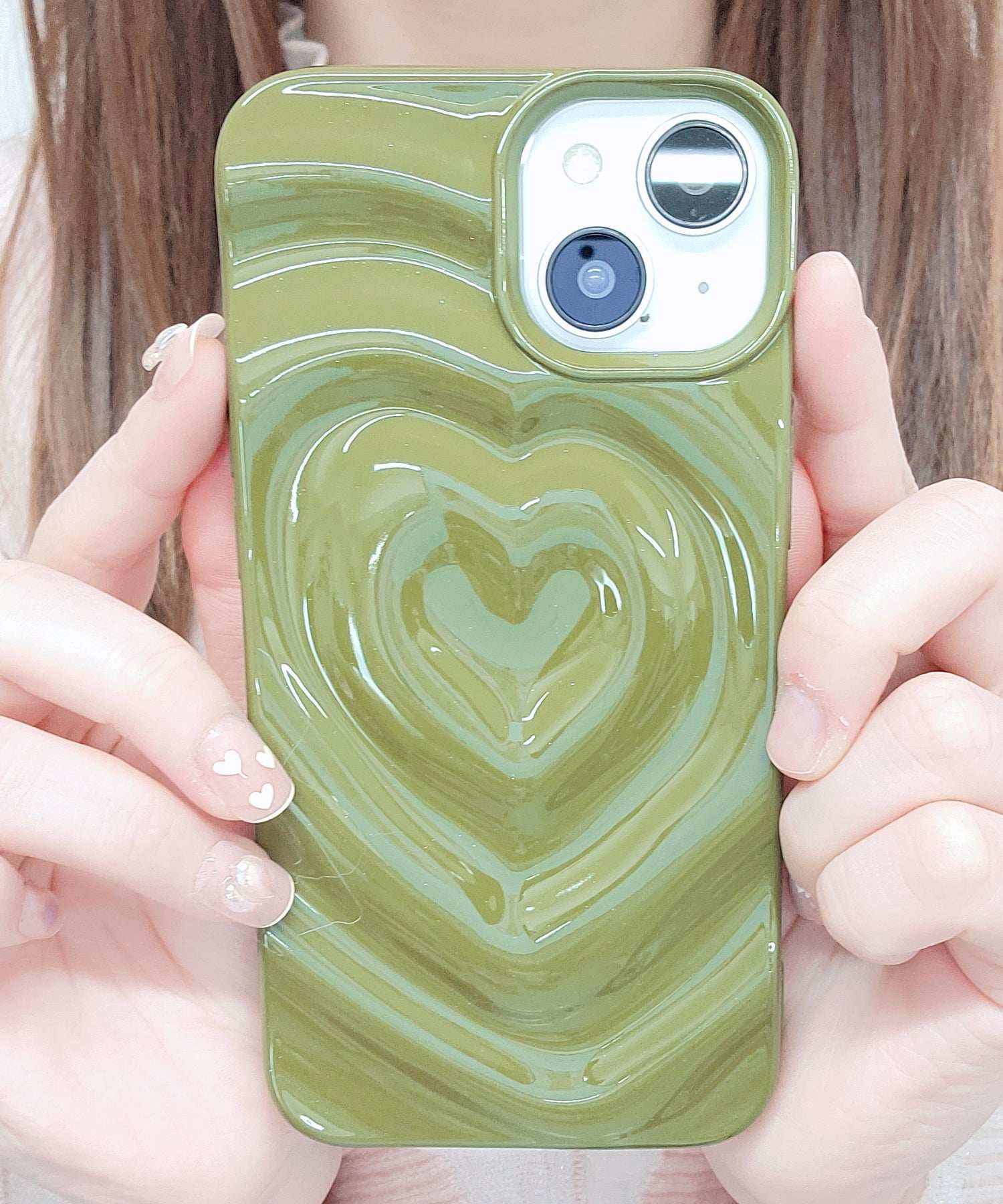 Race Ladies Lace Ladies 3D Heart Square iPhone Cover