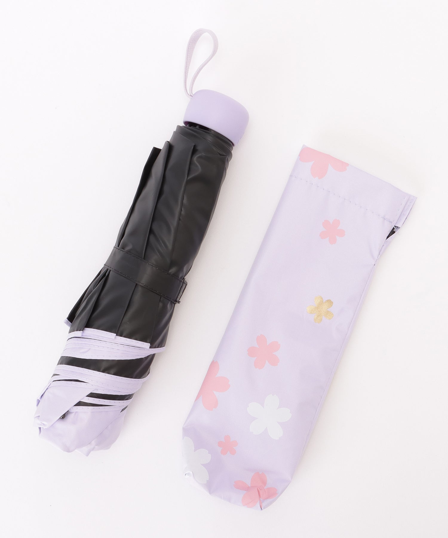 レースレディース Lace Ladies フラワー プリント 晴雨兼用 コンパクト 折りたたみ傘 （ベージュ） ベージュ
