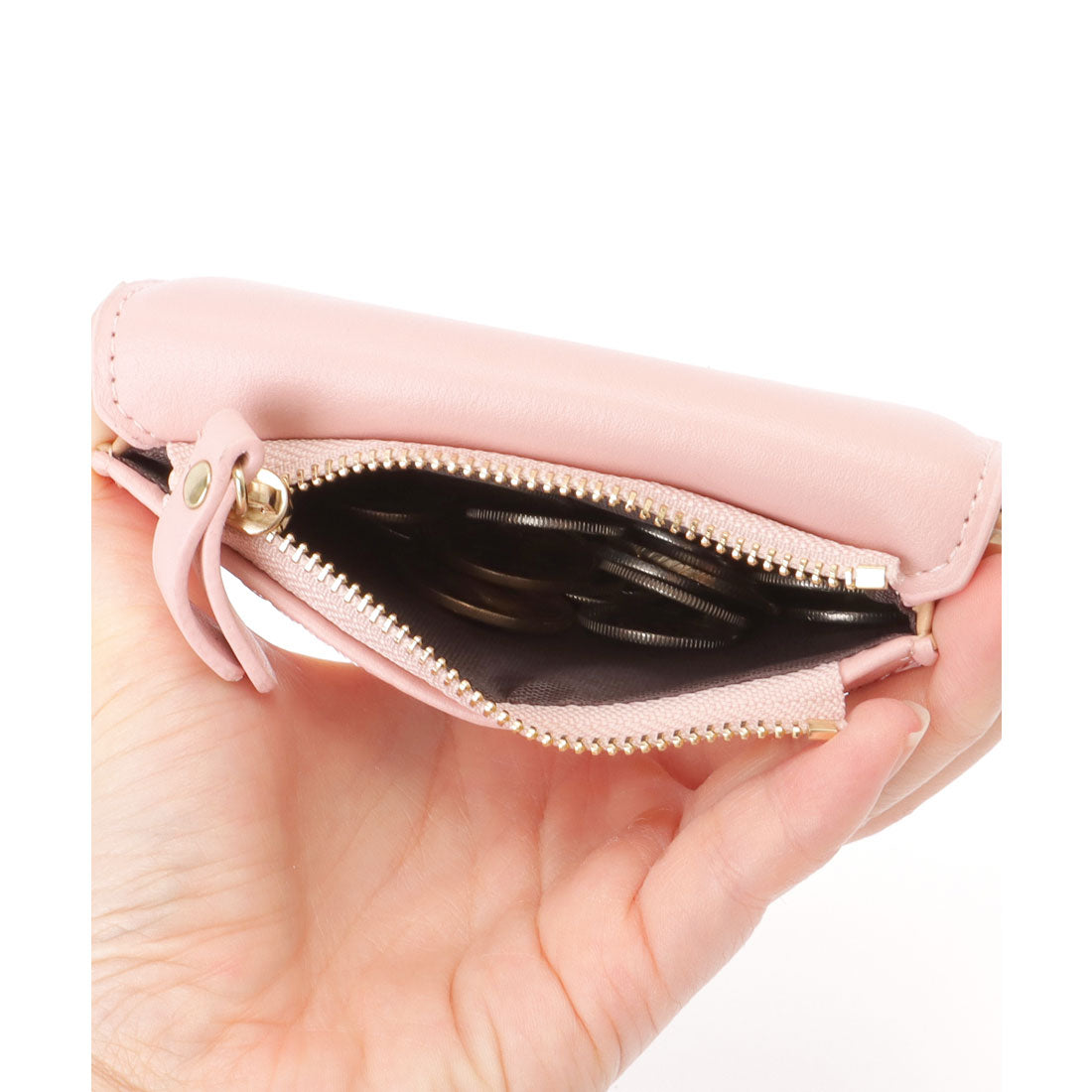 レースレディース Lace Ladies レザー調 フラワー デザイン 三つ折り 財布 （グレー） グレー