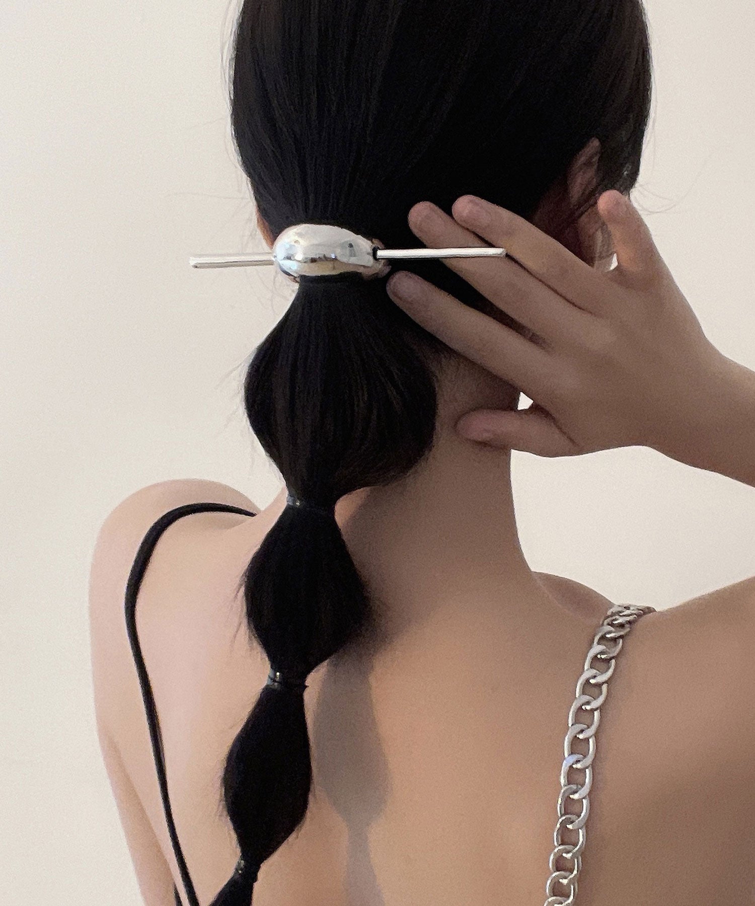 レースレディース Lace Ladies ハーフムーン メタル ボリューム ヘアーカフ マジェステ （シルバー） シルバー