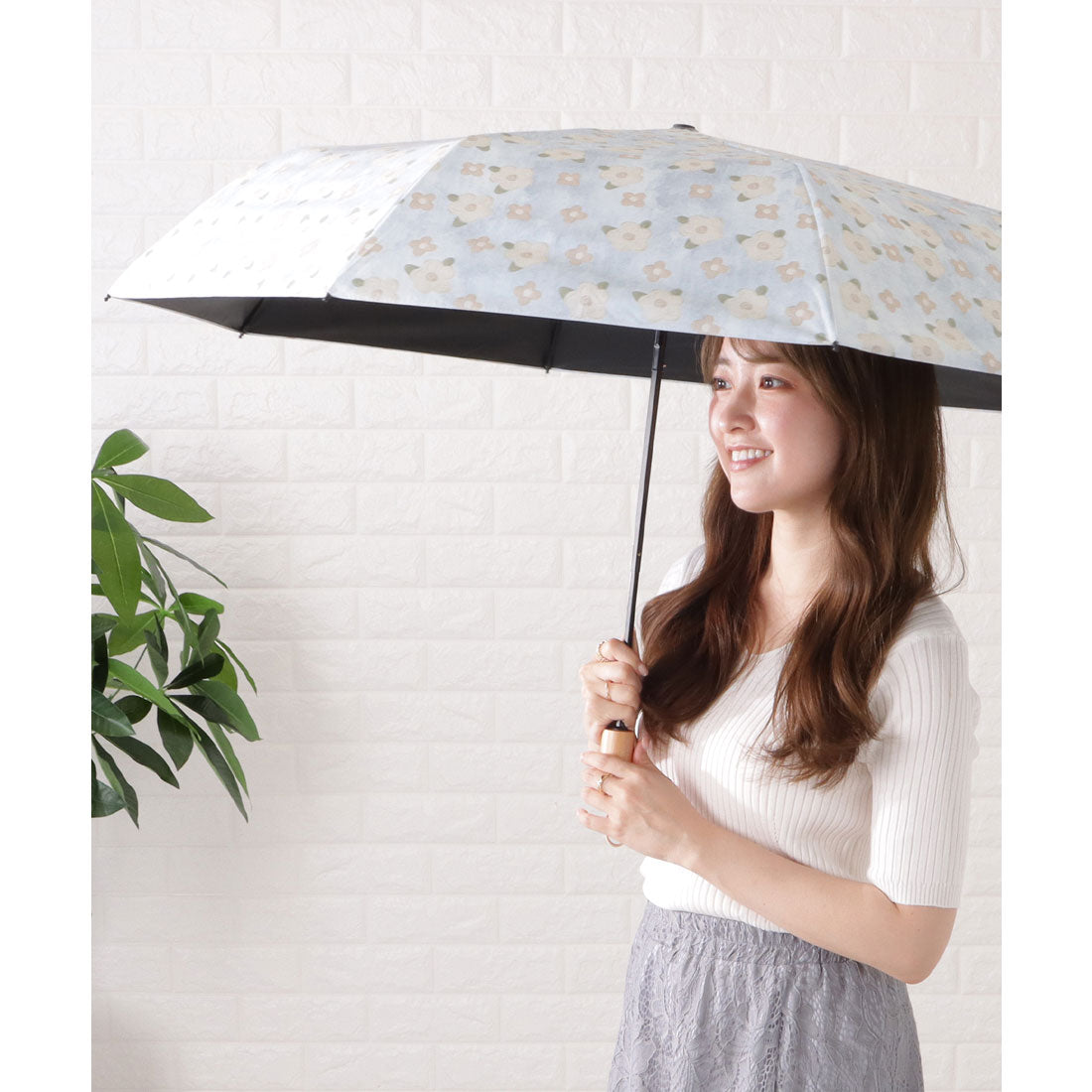 蕾絲女士一觸花折疊傘晴天雨天都可以用
