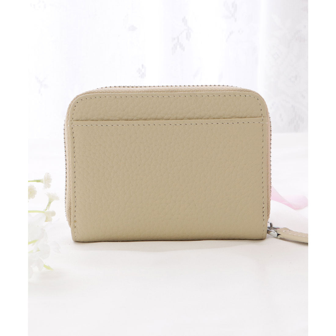 レースレディース Lace Ladies レザー調多機能コンパクト財布,アイボリー