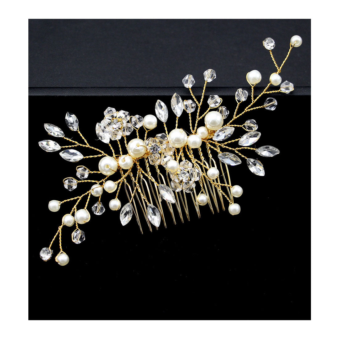 Race Ladies Lace Ladies Botanical Pearl × Bijou Bouquet Comb