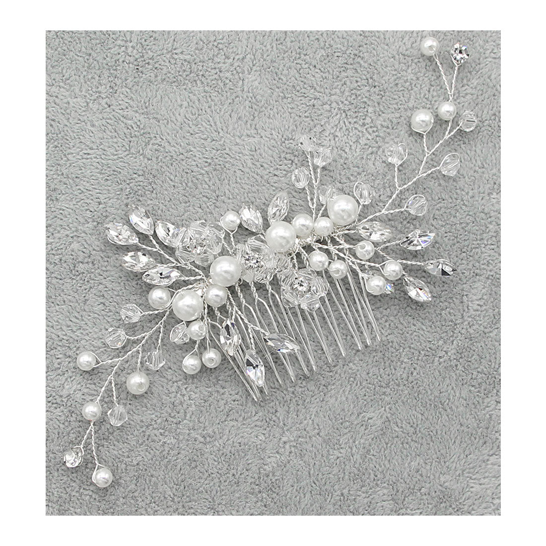 Race Ladies Lace Ladies Botanical Pearl × Bijou Bouquet Comb