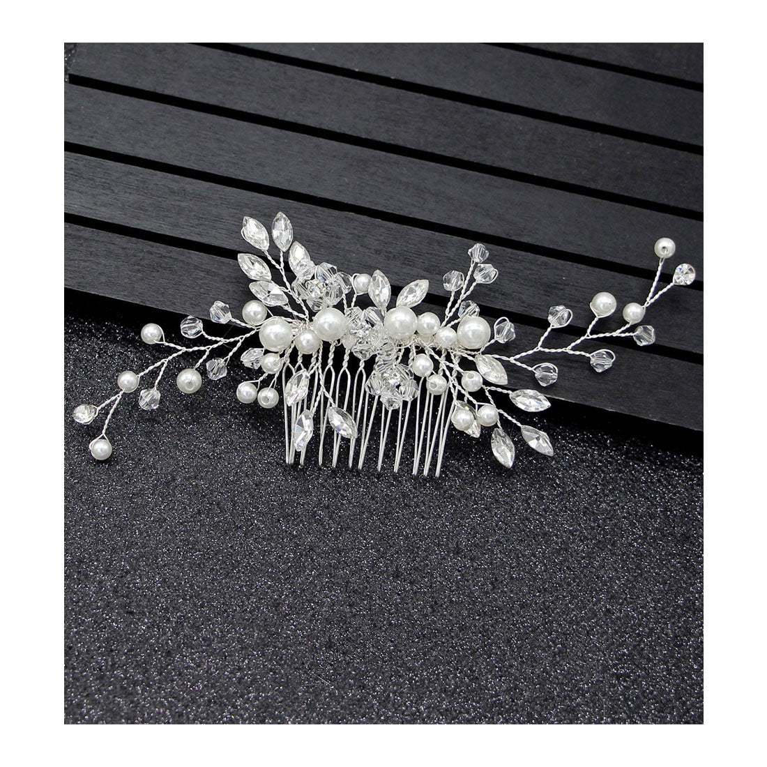 Race Ladies Lace Ladies Botanical Pearl × Bijou Bouquet Comb