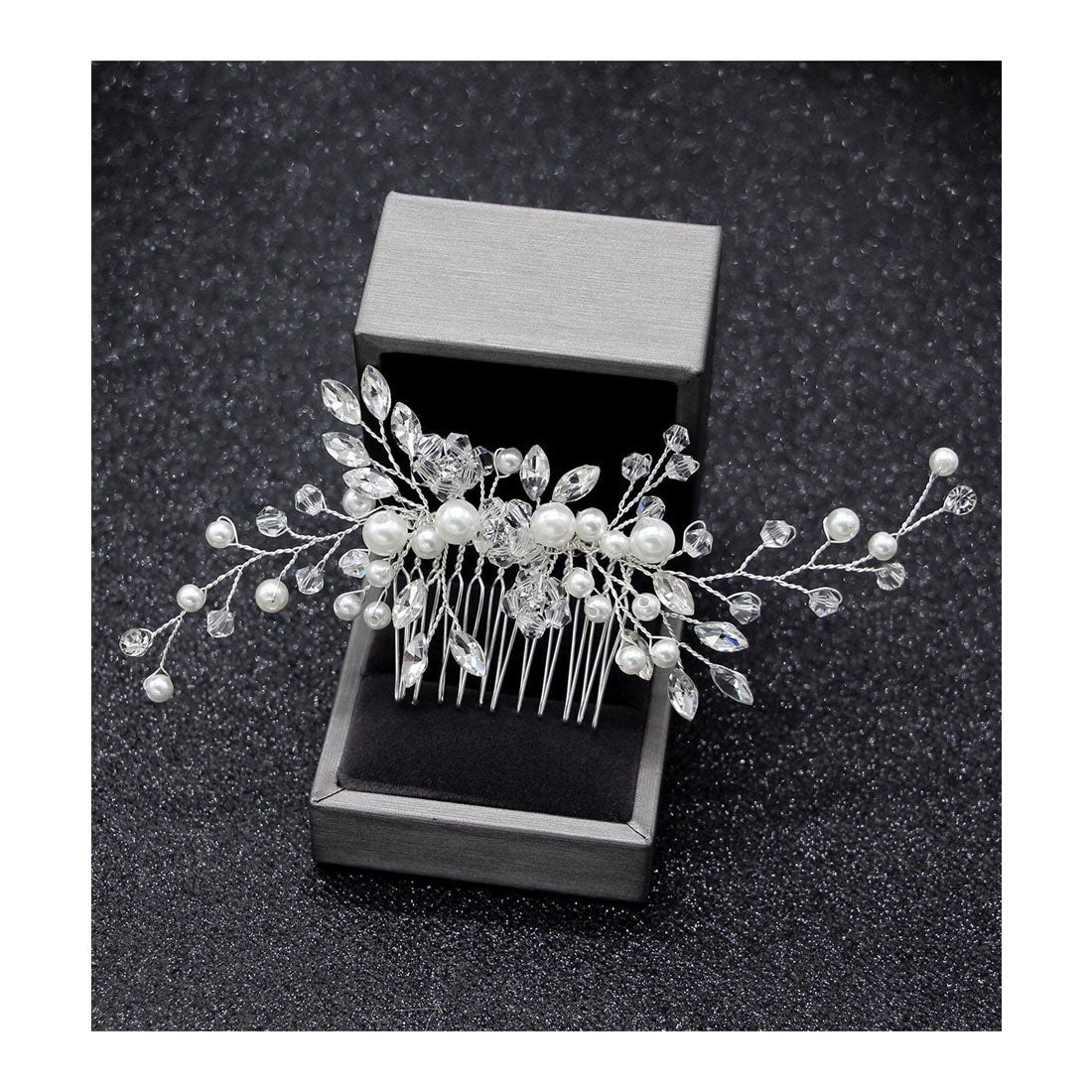 Race Ladies Lace Ladies Botanical Pearl × Bijou Bouquet Comb