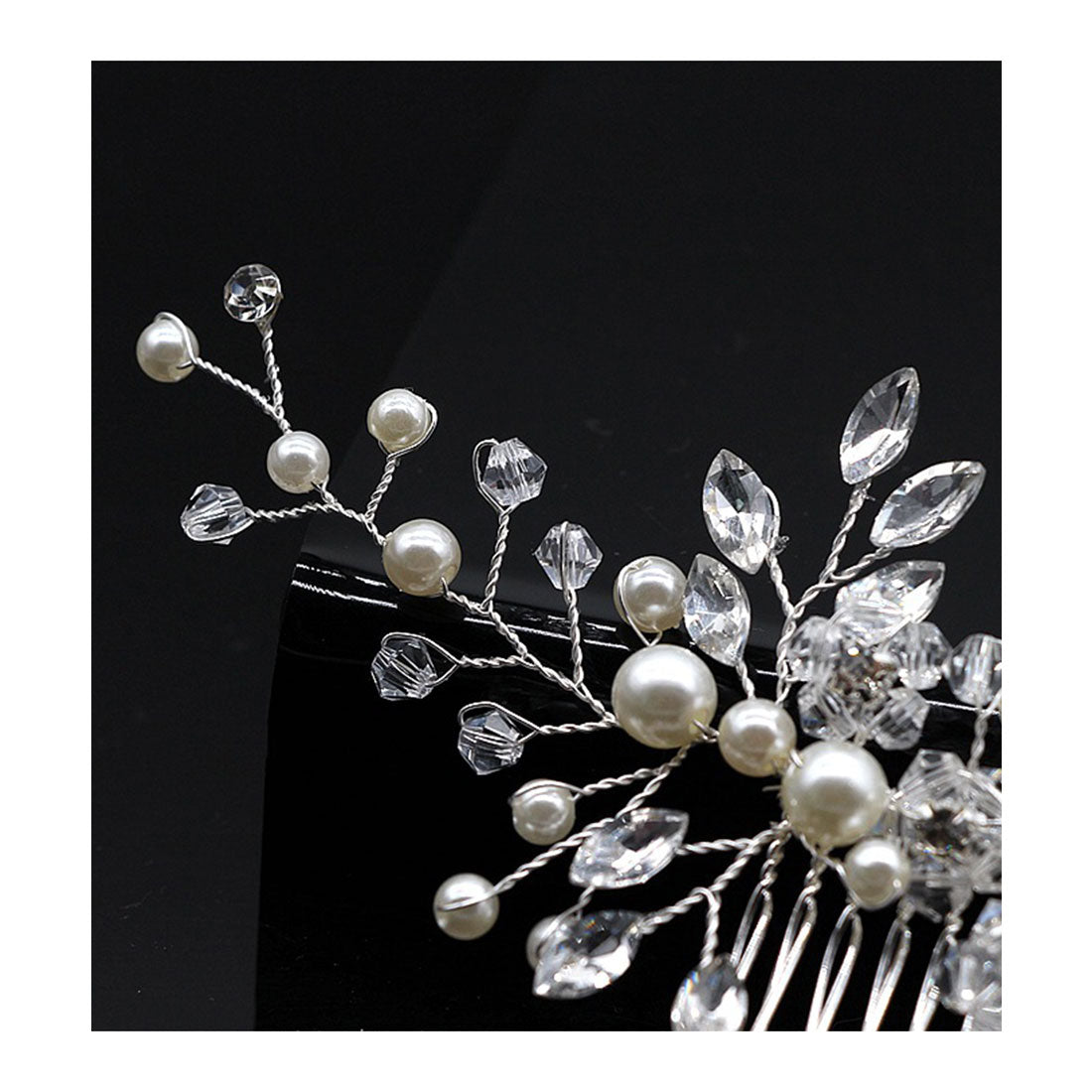 Race Ladies Lace Ladies Botanical Pearl × Bijou Bouquet Comb