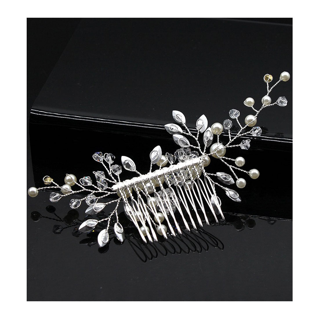 Race Ladies Lace Ladies Botanical Pearl × Bijou Bouquet Comb