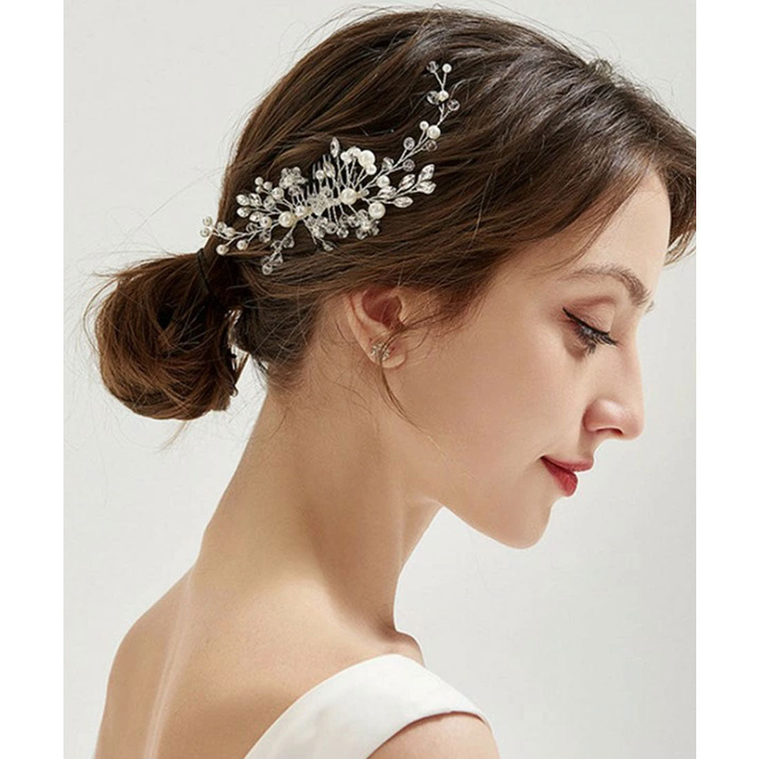 Race Ladies Lace Ladies Botanical Pearl × Bijou Bouquet Comb
