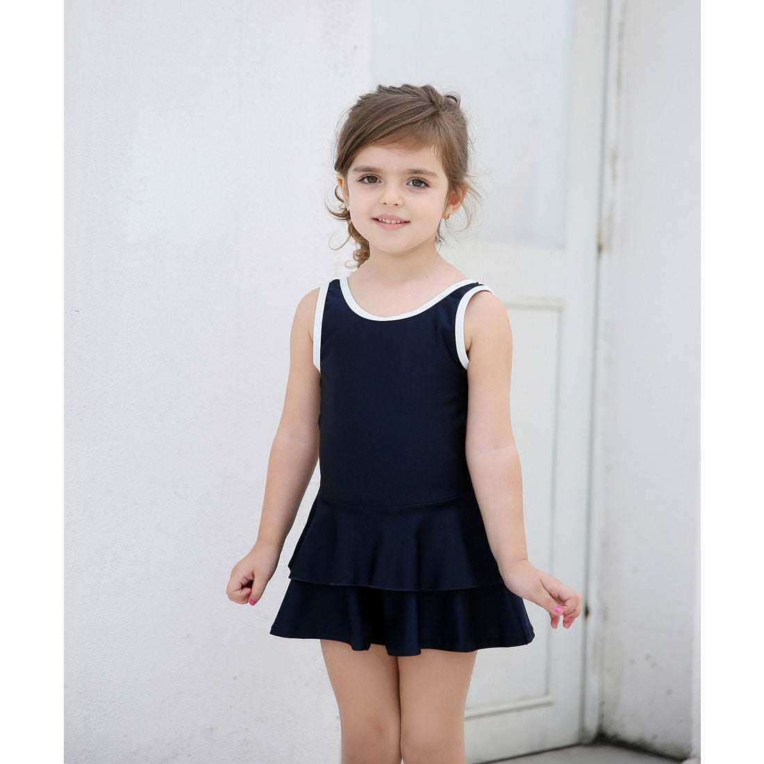 Lace Ladies Girls' Ruffle Skirt One Piece School Swimsuit Girls' One Piece Swimsuit [Non-returnable item]