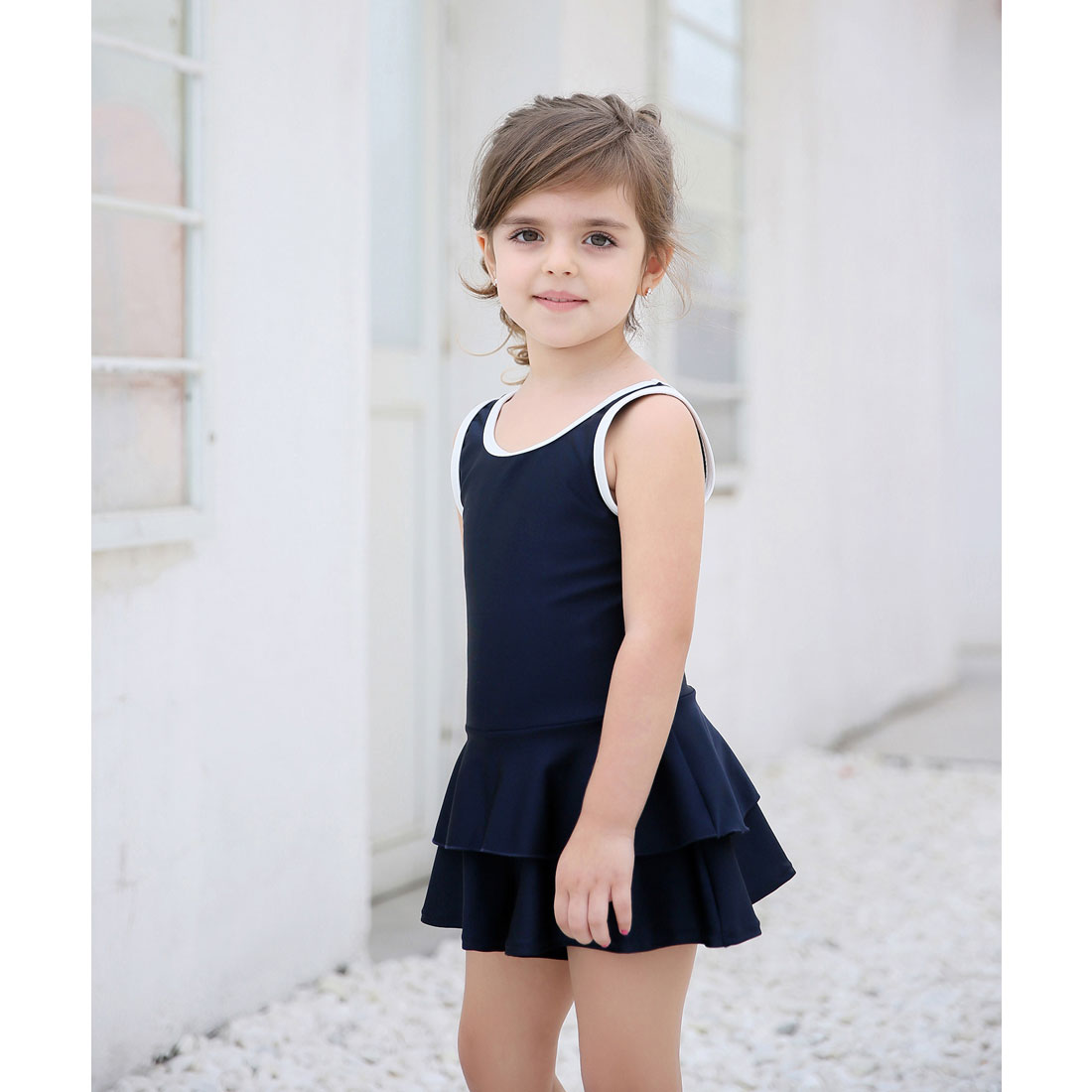 Lace Ladies Girls' Ruffle Skirt One Piece School Swimsuit Girls' One Piece Swimsuit [Non-returnable item]