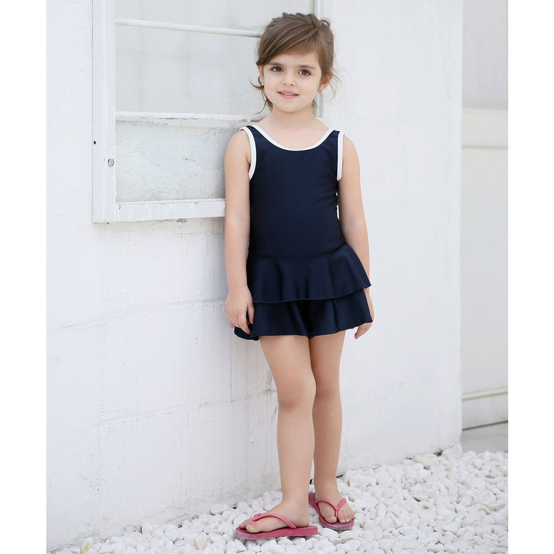 Lace Ladies Girls' Ruffle Skirt One Piece School Swimsuit Girls' One Piece Swimsuit [Non-returnable item]