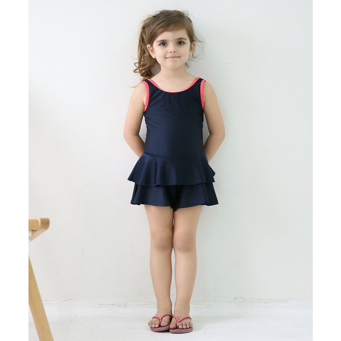 Lace Ladies Girls' Ruffle Skirt One Piece School Swimsuit Girls' One Piece Swimsuit [Non-returnable item]