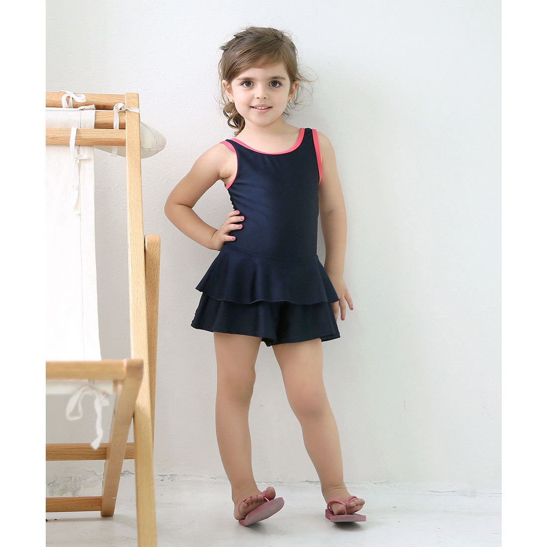 Lace Ladies Girls' Ruffle Skirt One Piece School Swimsuit Girls' One Piece Swimsuit [Non-returnable item]