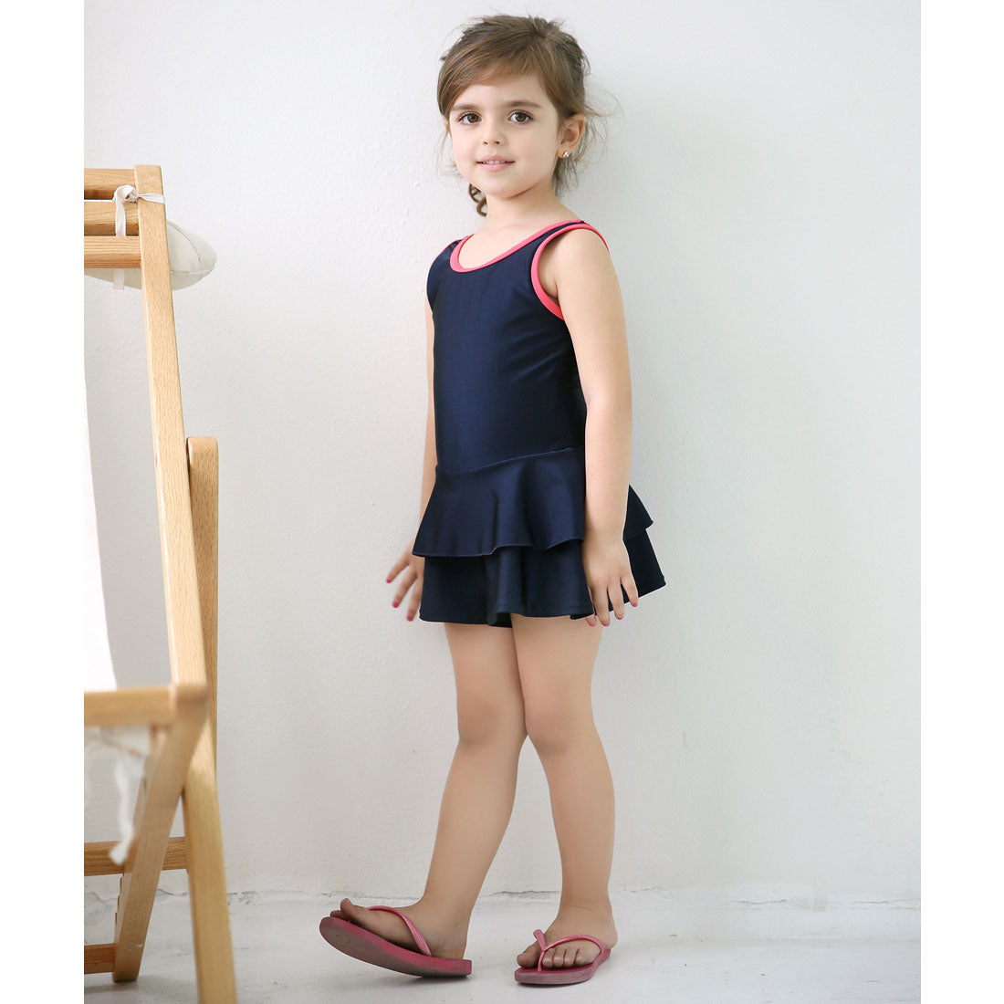 Lace Ladies Girls' Ruffle Skirt One Piece School Swimsuit Girls' One Piece Swimsuit [Non-returnable item]