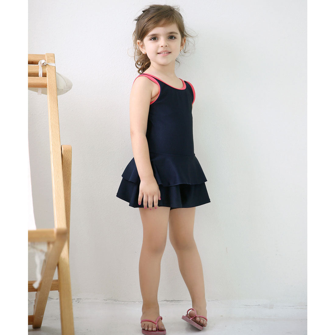 Lace Ladies Girls' Ruffle Skirt One Piece School Swimsuit Girls' One Piece Swimsuit [Non-returnable item]