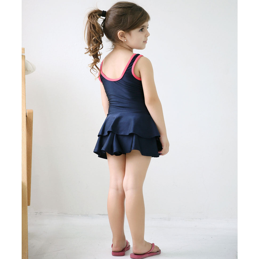 Lace Ladies Girls' Ruffle Skirt One Piece School Swimsuit Girls' One Piece Swimsuit [Non-returnable item]