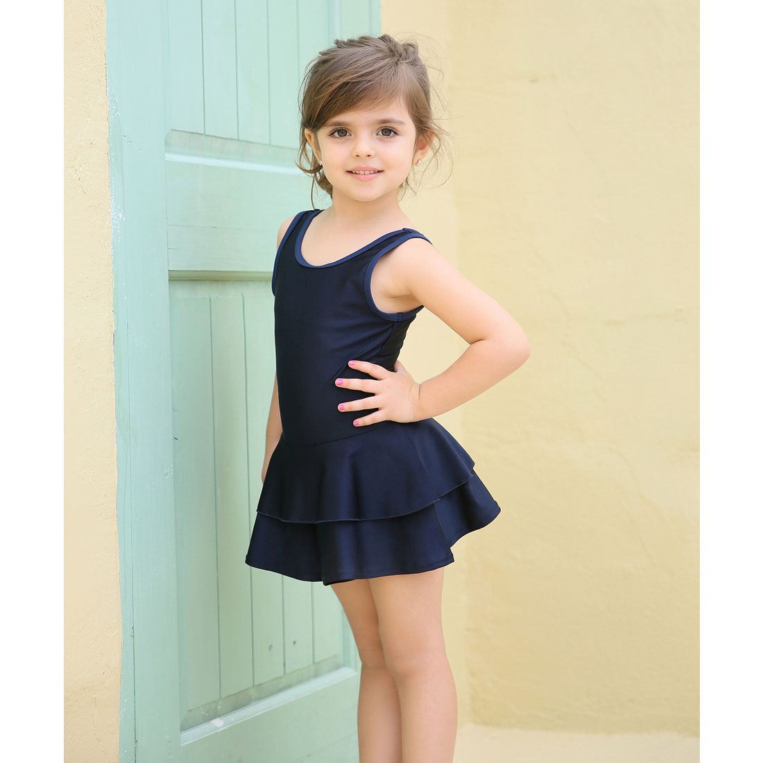 Lace Ladies Girls' Ruffle Skirt One Piece School Swimsuit Girls' One Piece Swimsuit [Non-returnable item]