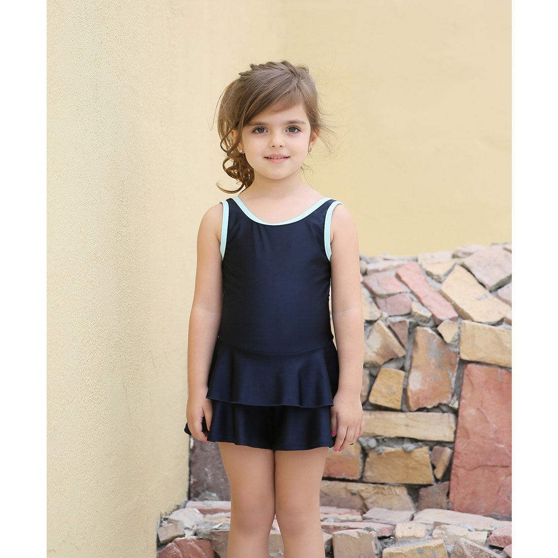 Lace Ladies Girls' Ruffle Skirt One Piece School Swimsuit Girls' One Piece Swimsuit [Non-returnable item]