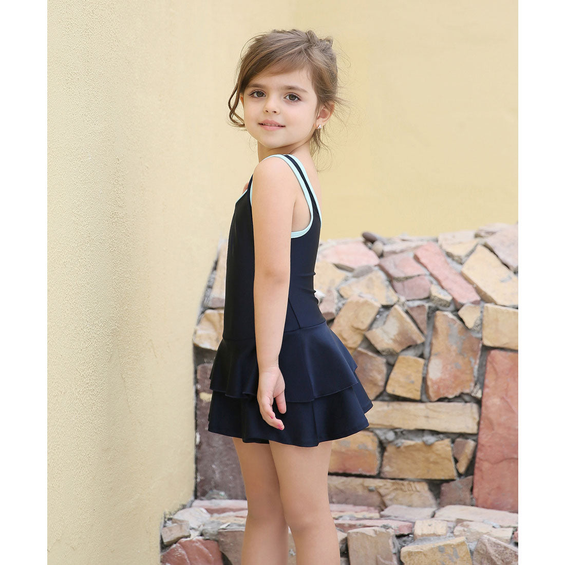 Lace Ladies Girls' Ruffle Skirt One Piece School Swimsuit Girls' One Piece Swimsuit [Non-returnable item]