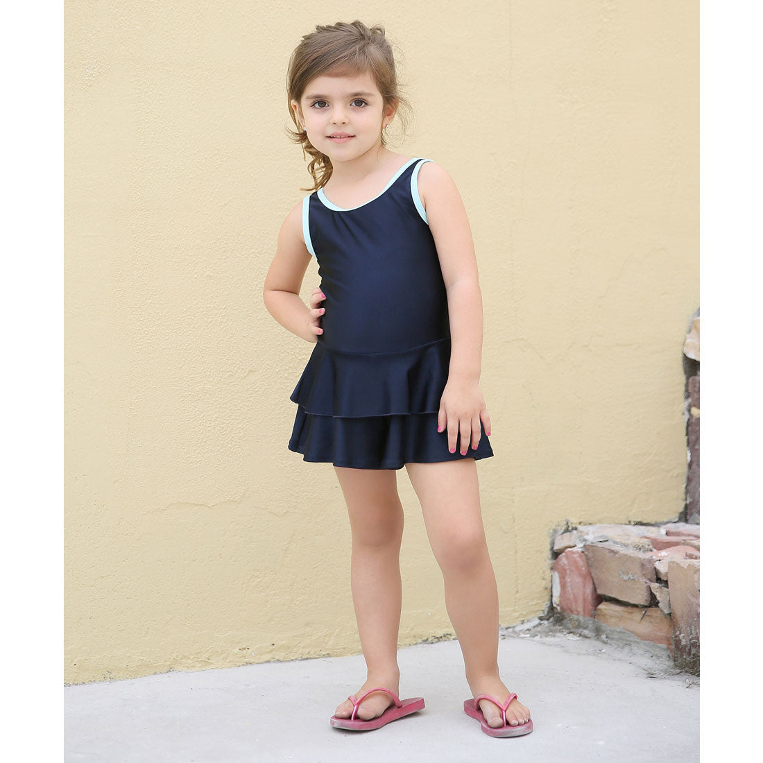 Lace Ladies Girls' Ruffle Skirt One Piece School Swimsuit Girls' One Piece Swimsuit [Non-returnable item]