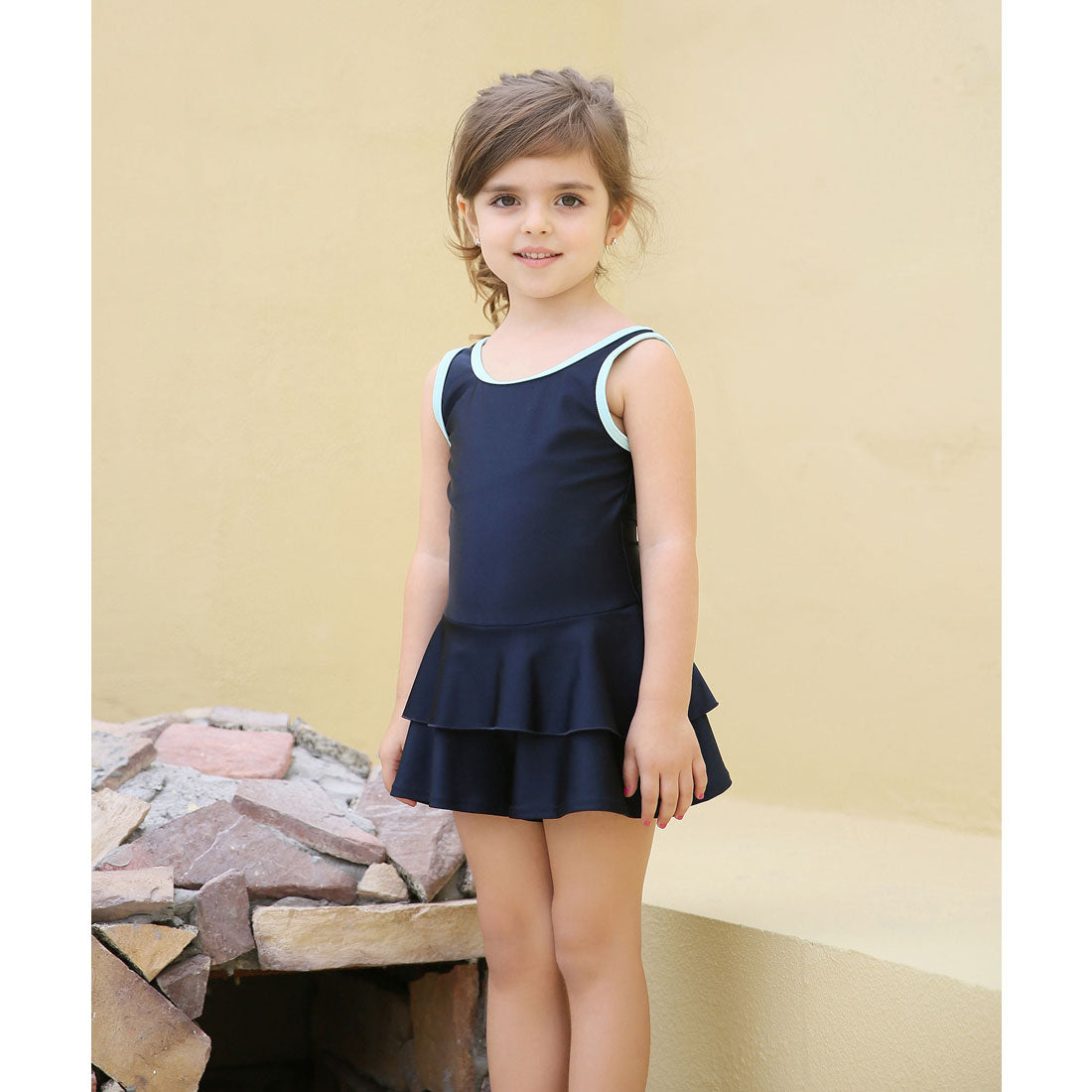 Lace Ladies Girls' Ruffle Skirt One Piece School Swimsuit Girls' One Piece Swimsuit [Non-returnable item]