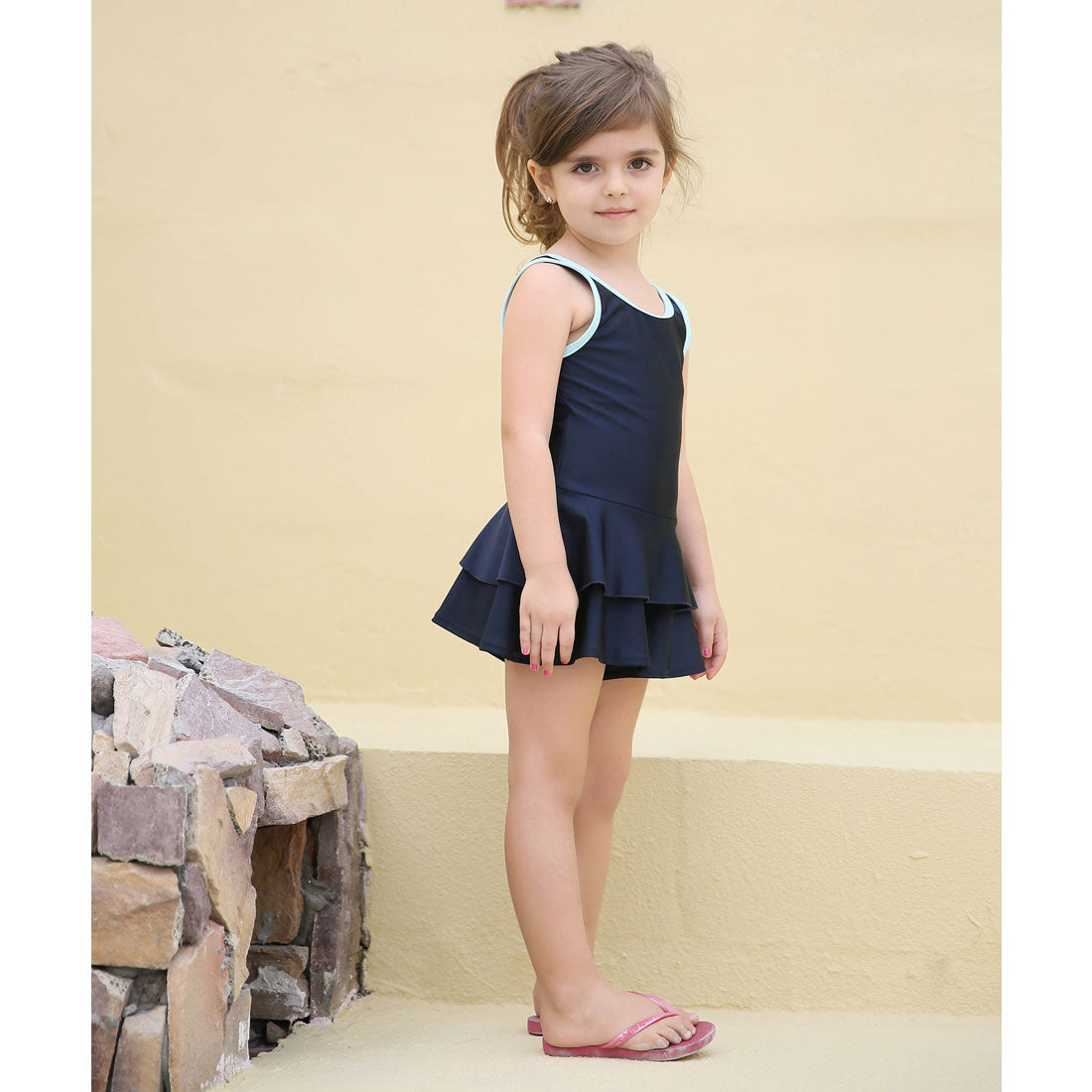 Lace Ladies Girls' Ruffle Skirt One Piece School Swimsuit Girls' One Piece Swimsuit [Non-returnable item]