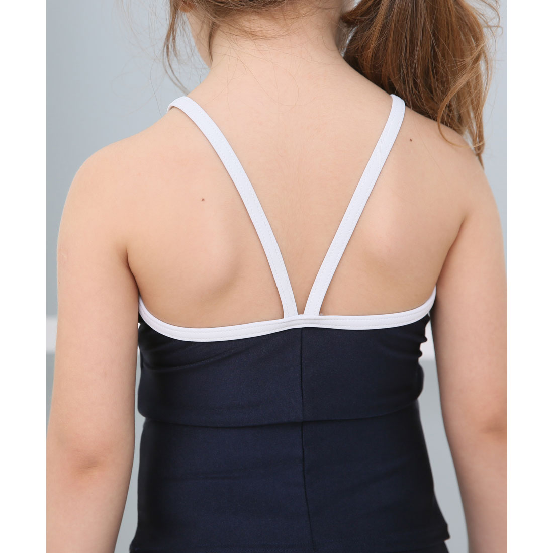 レースレディース Lace Ladies 女児 ライン入り セパレート スカートタイプ スクール水着 ガールズ 女子 ワンピース水着【返品不可商品】