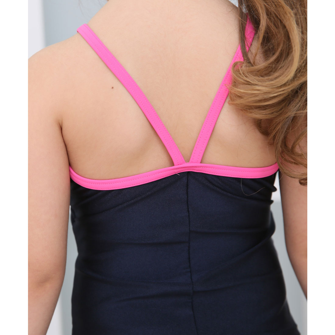 レースレディース Lace Ladies 女児 ライン入り セパレート スカートタイプ スクール水着 ガールズ 女子 ワンピース水着【返品不可商品】