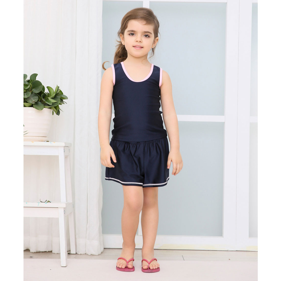 Lace Ladies Girls Culottes Skirt Separate Line School Swimsuit Girls A-line [Non-returnable item]