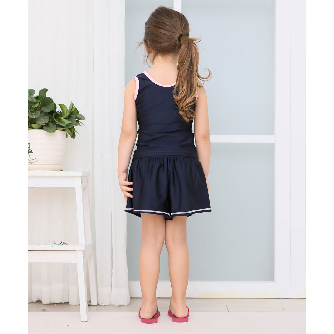 Lace Ladies Girls Culottes Skirt Separate Line School Swimsuit Girls A-line [Non-returnable item]