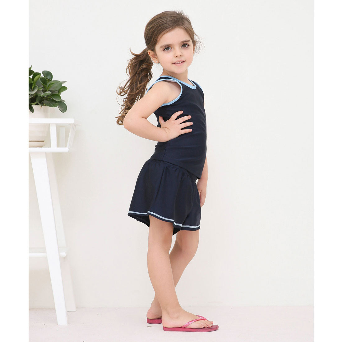 Lace Ladies Girls Culottes Skirt Separate Line School Swimsuit Girls A-line [Non-returnable item]