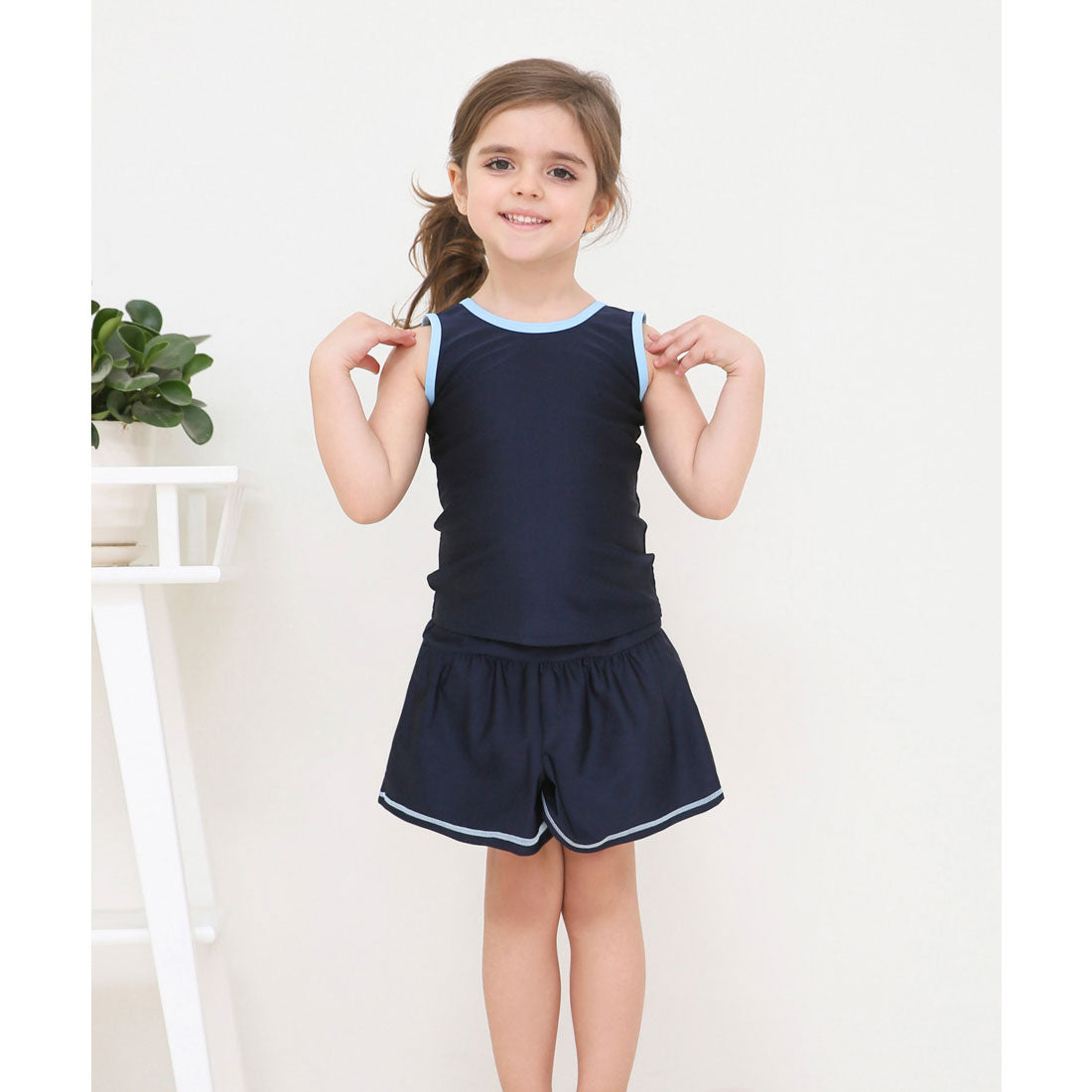 Lace Ladies Girls Culottes Skirt Separate Line School Swimsuit Girls A-line [Non-returnable item]