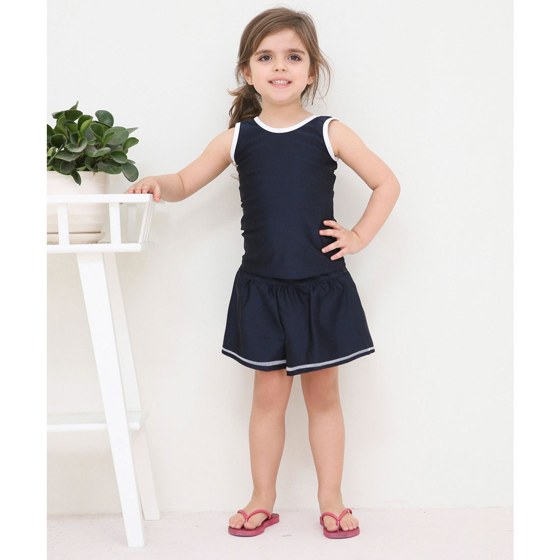 Lace Ladies Girls Culottes Skirt Separate Line School Swimsuit Girls A-line [Non-returnable item]