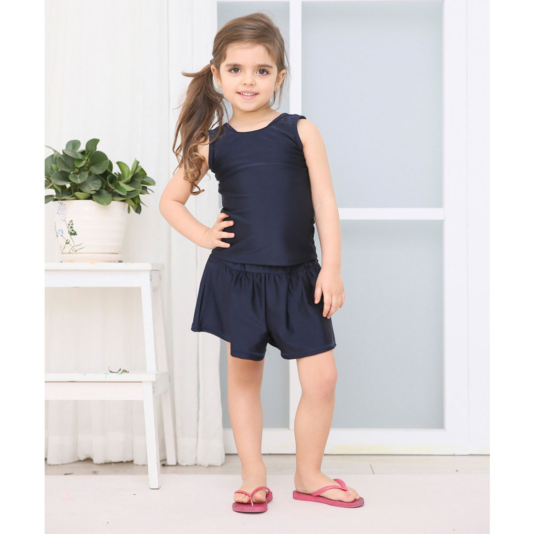 Lace Ladies Girls Culottes Skirt Separate Line School Swimsuit Girls A-line [Non-returnable item]