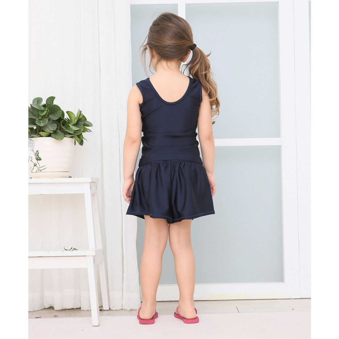 Lace Ladies Girls Culottes Skirt Separate Line School Swimsuit Girls A-line [Non-returnable item]