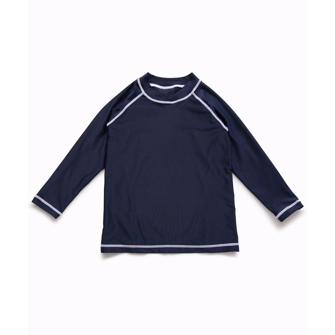 レースレディース Lace Ladies キッズ 長袖 ステッチ入り ラッシュガード 水着 （ネイビー） ネイビー